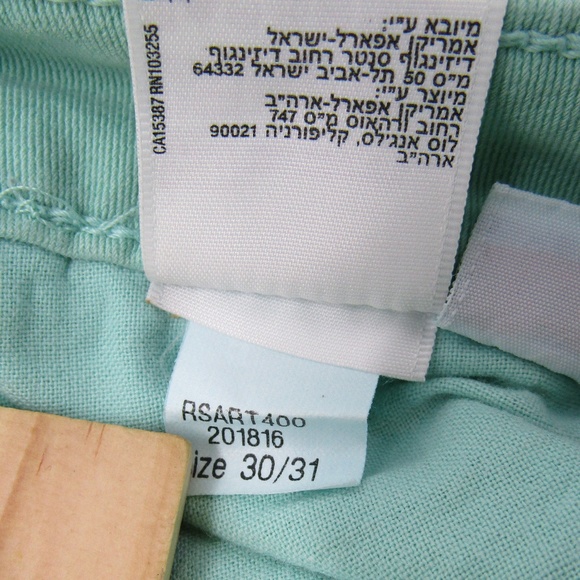 American Apparel Teal Pants Size 30/31 96% Cotton - Picture 7 of 7